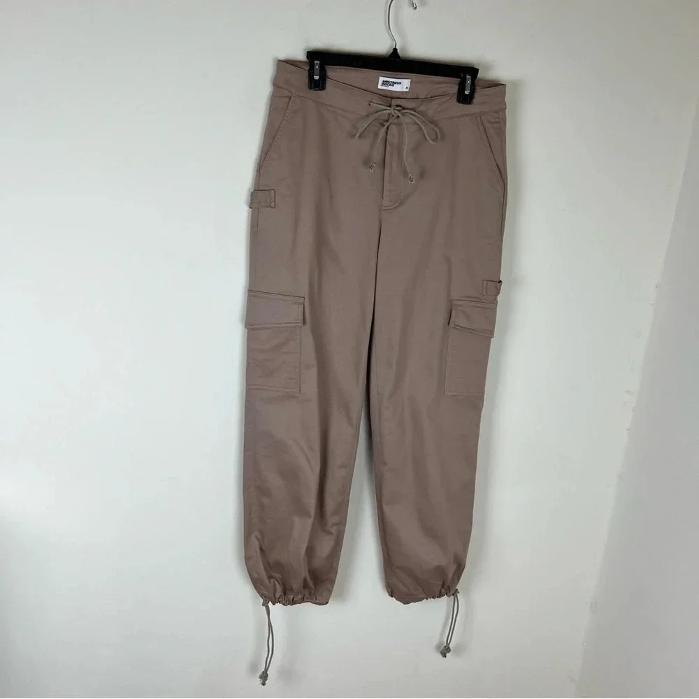 MISTRESS ROCKS STONE LOOSE FIT CARGO TROUSERS Tan Brown Size M - Picture 4 of 6